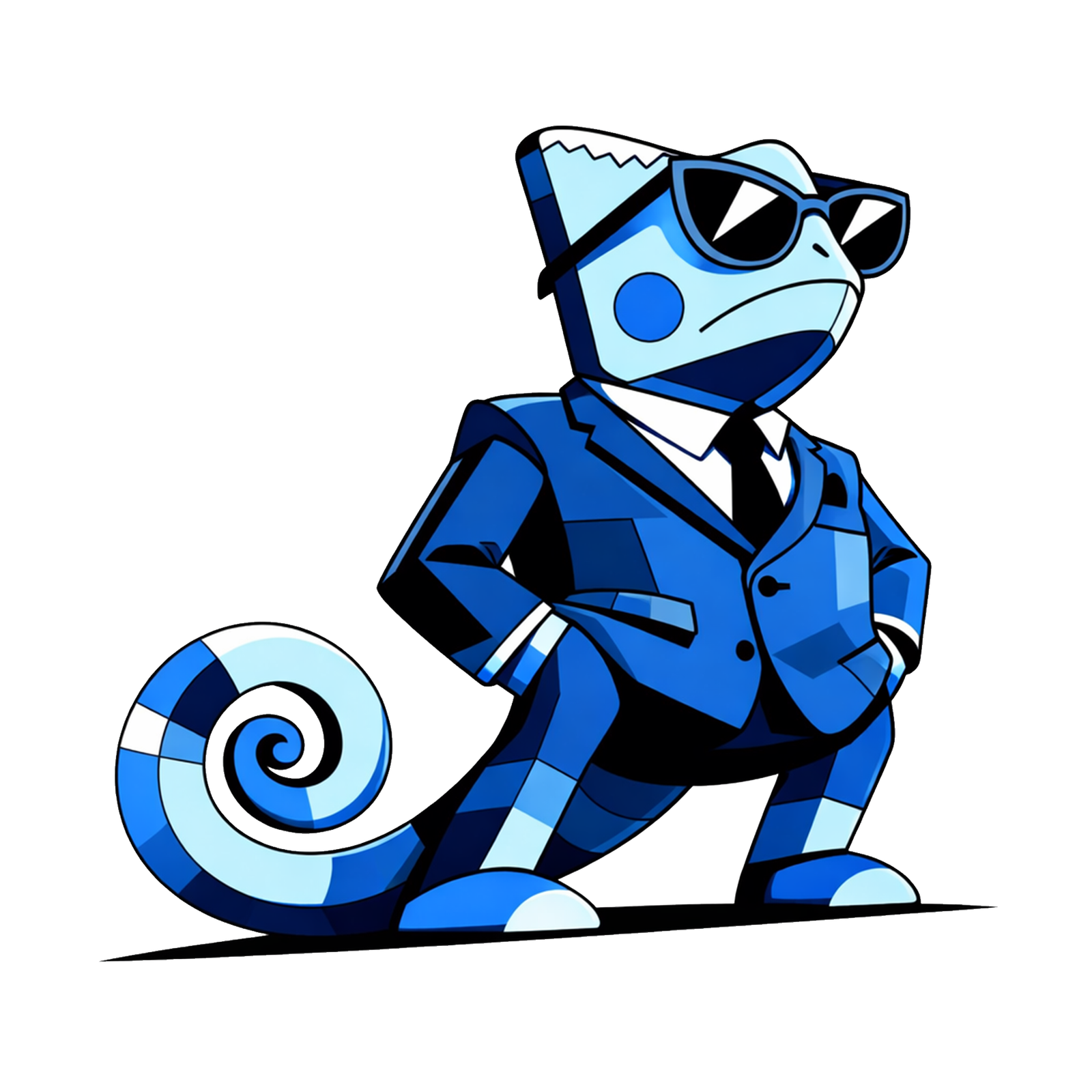 Chameleon mascot illustration