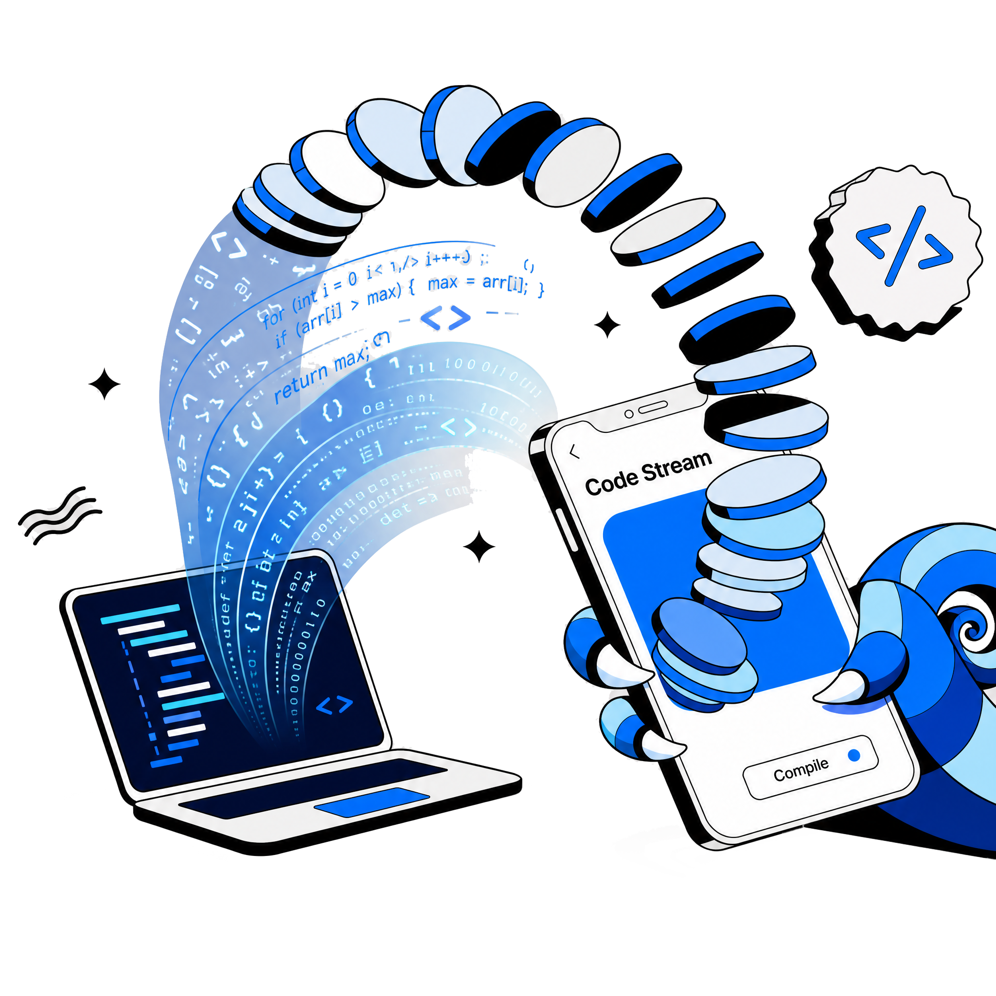 Code Stream Illustration